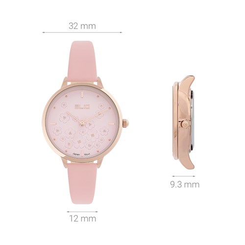 Đồng hồ Elio Ngày có em 32 mm Nữ EL129-05 Màu Hồng