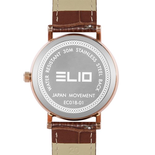 Đồng hồ Elio 42 mm Nam EC018-01 Màu Nâu