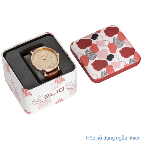 Đồng hồ Elio 42 mm Nam EC018-01 Màu Nâu