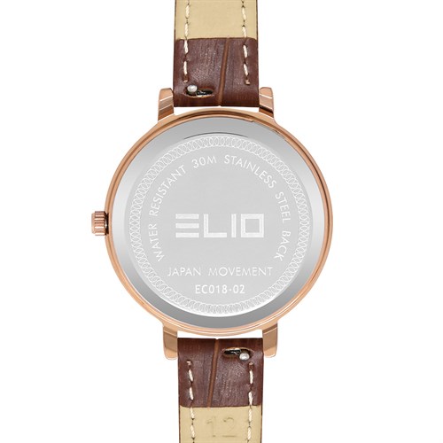 Đồng hồ Elio 32 mm Nữ EC018-02 Màu Nâu