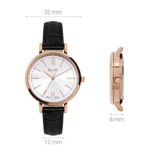 Đồng hồ Elio 32 mm Nữ EL130-02 Màu Đen