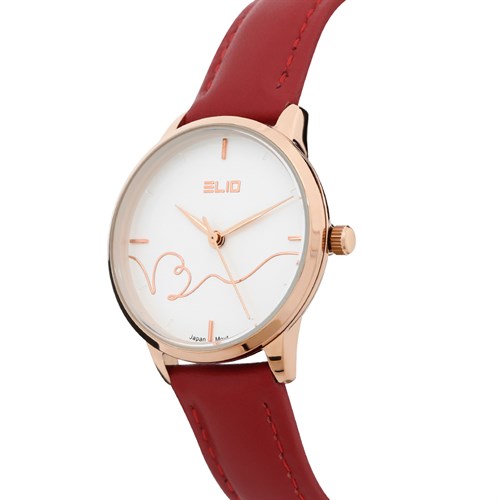 Đồng hồ Elio Xmas 30 mm Nữ EC020-02 Màu Đỏ