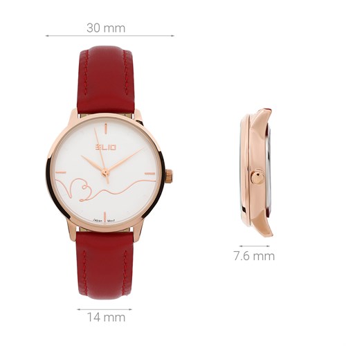 Đồng hồ Elio Xmas 30 mm Nữ EC020-02 Màu Đỏ