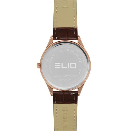 Đồng hồ Elio 40 mm Nam EC023-01 Màu Nâu