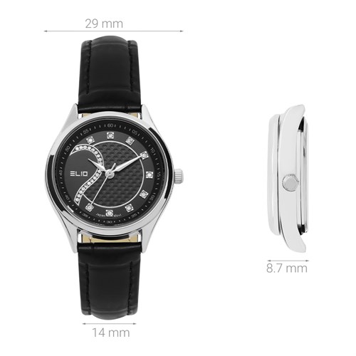 Đồng hồ Elio 29 mm Nữ EC022-02 Màu Đen