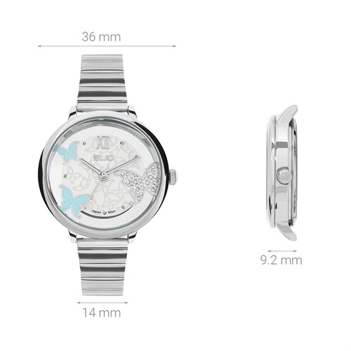 Đồng hồ Elio 36 mm Nữ ES134-01 Màu Bạc