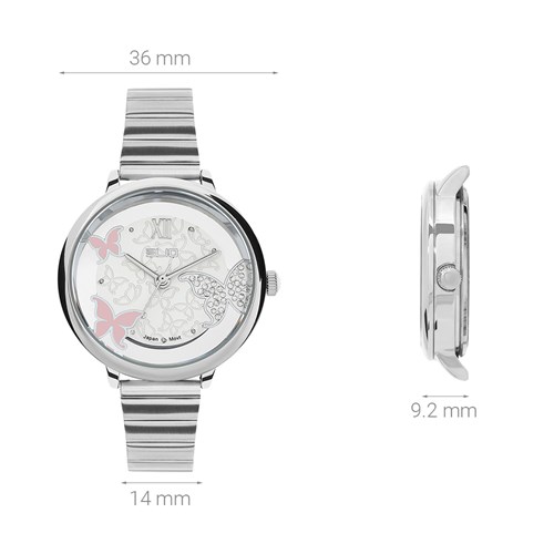 Đồng hồ Elio 36 mm Nữ ES134-03 Màu Bạc