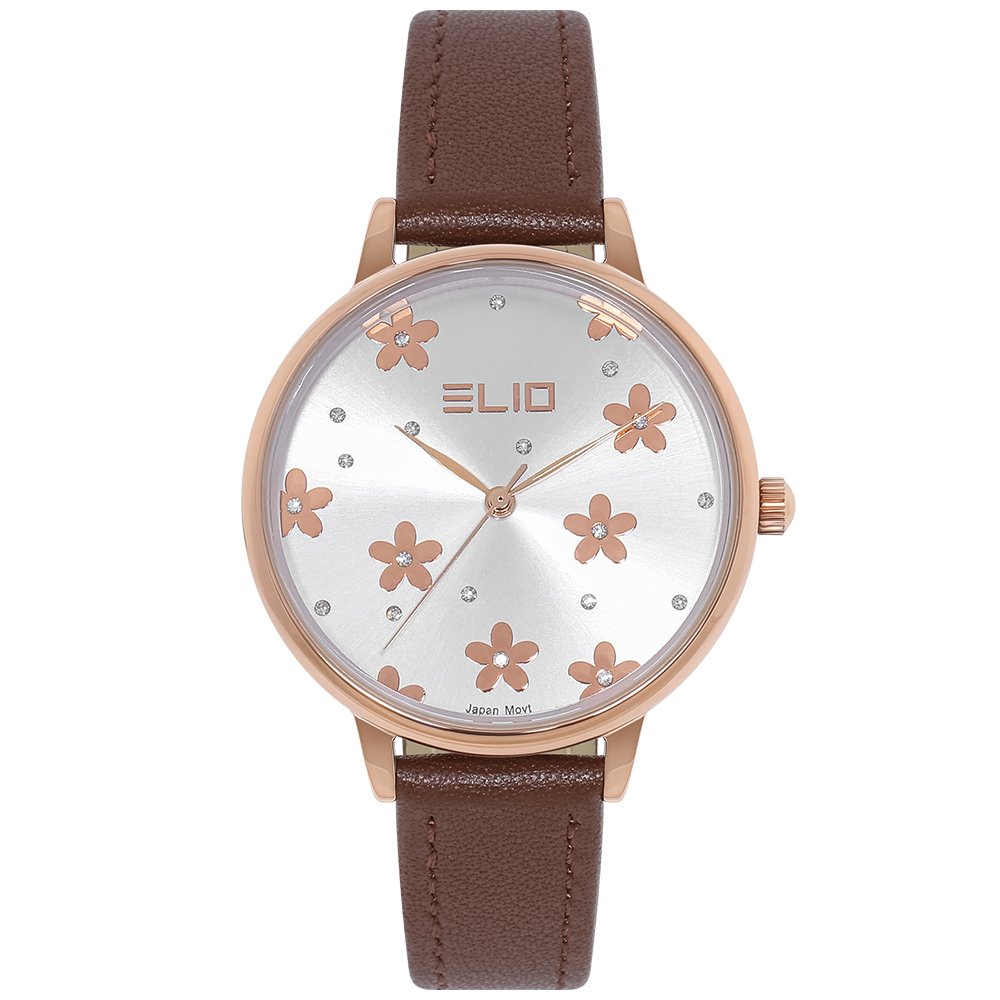 Đồng hồ Elio 35 mm Nữ EL133-01 Màu Nâu