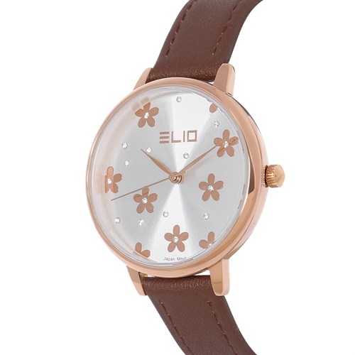 Đồng hồ Elio 35 mm Nữ EL133-01 Màu Nâu