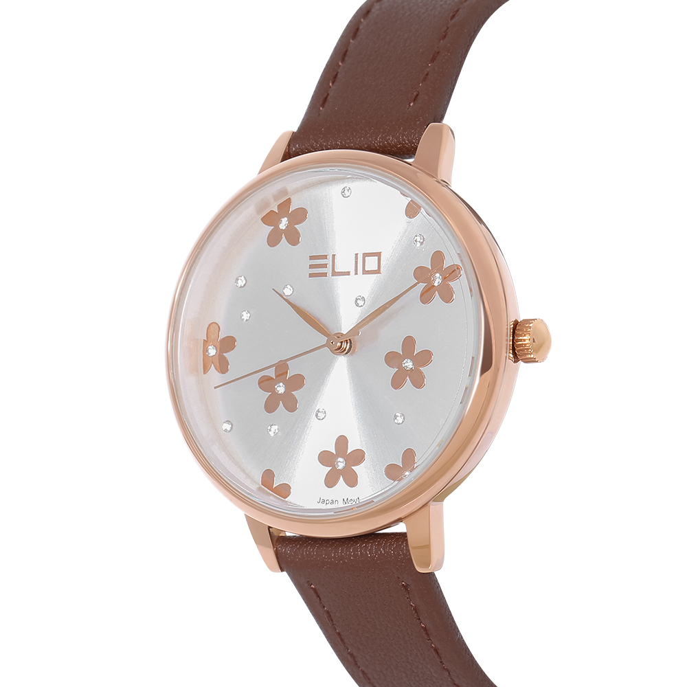 Đồng hồ Elio 35 mm Nữ EL133-01 Màu Nâu
