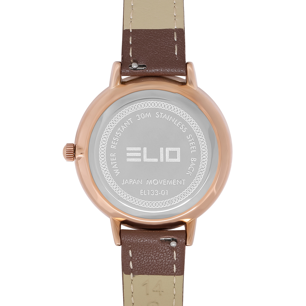 Đồng hồ Elio 35 mm Nữ EL133-01 Màu Nâu