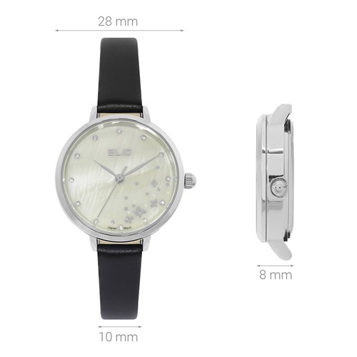 Đồng hồ Elio 28 mm Nữ EL134-02 Màu Đen