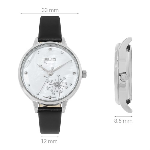Đồng hồ Elio 33 mm Nữ EL135-01 Màu Đen