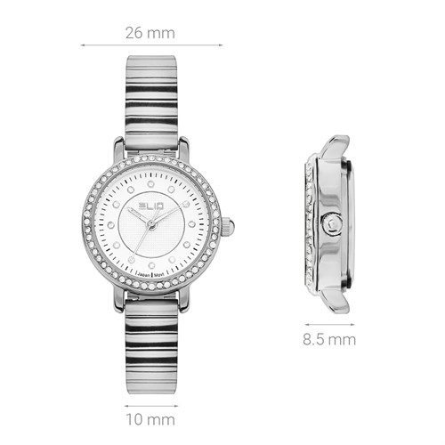 Đồng hồ Elio 26 mm Nữ ES138-01 Màu Bạc
