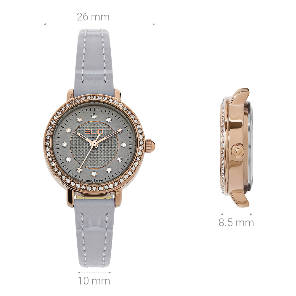 Đồng hồ Elio 26 mm Nữ EL136-01 Màu Tím