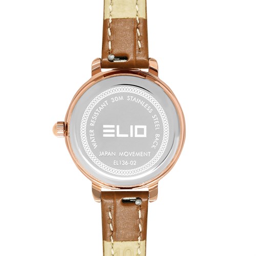 Đồng hồ Elio 26 mm Nữ EL136-02 Màu Nâu