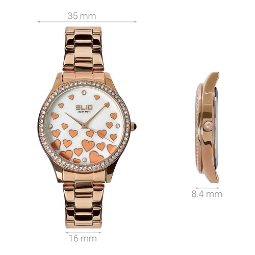 Đồng hồ Elio 35 mm Nữ ES139-02 Màu Vàng Hồng