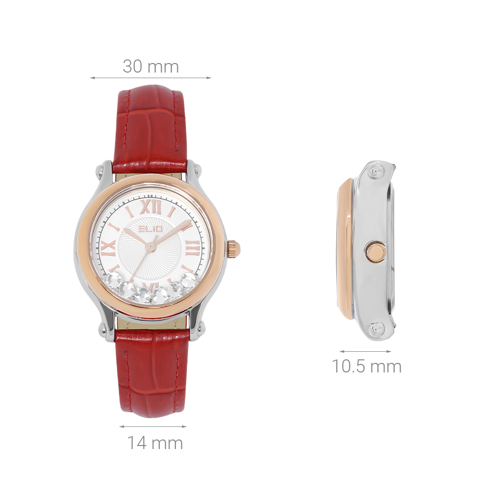 Đồng hồ Elio Xmas 30 mm Nữ EL137-01 Màu Đỏ