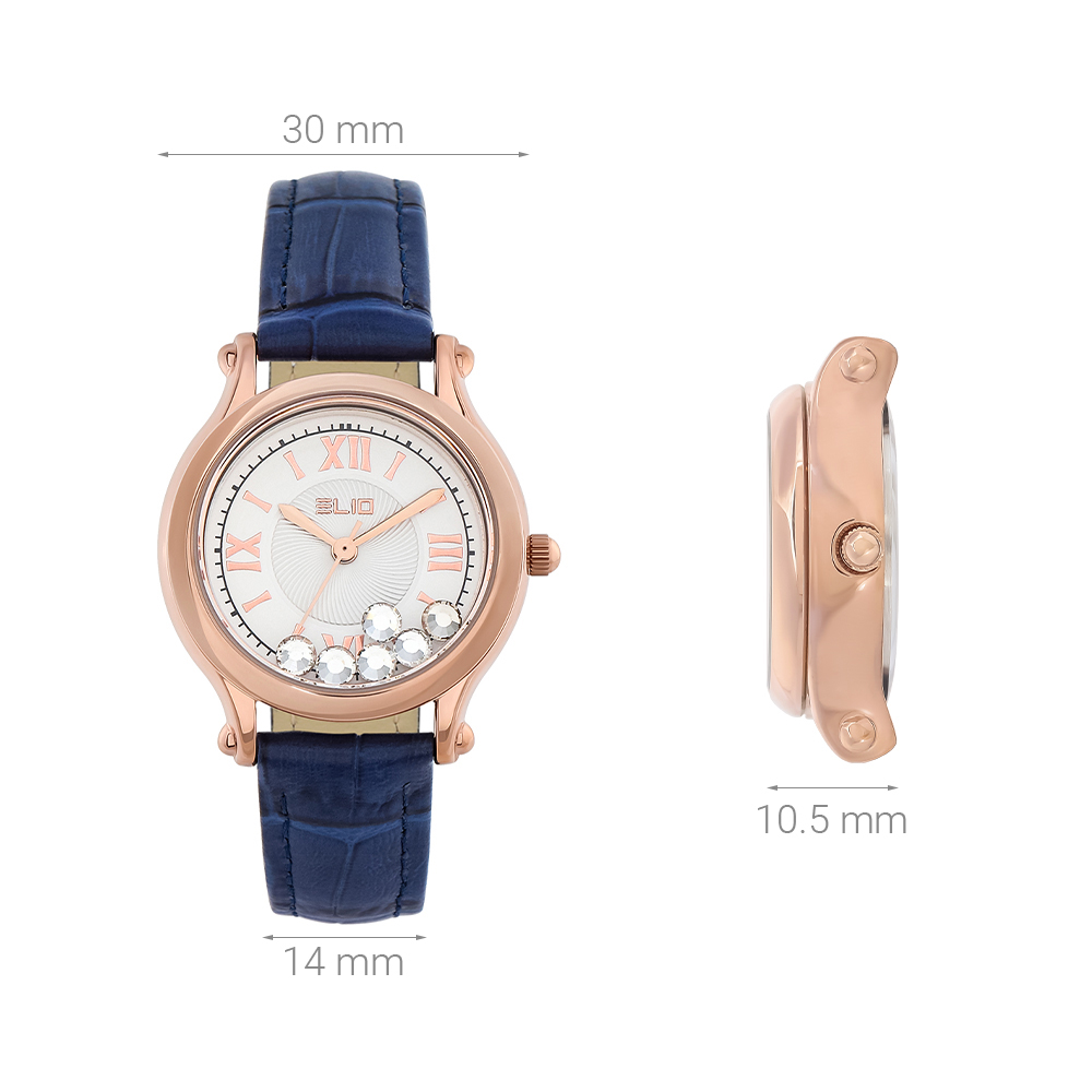 Đồng hồ Elio 30 mm Nữ EL137-02 Màu Xanh Đậm