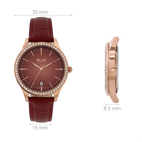 Đồng hồ Elio Xmas 35 mm Nữ EL138-02 Màu Đỏ