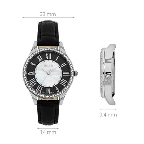 Đồng hồ Elio 33 mm Nữ EL139-01 Màu Đen