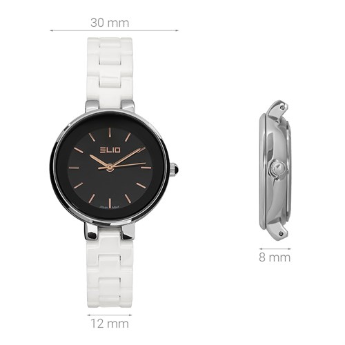 Đồng hồ Elio Nàng Thơ 30 mm Nữ ES143-02 Màu Trắng