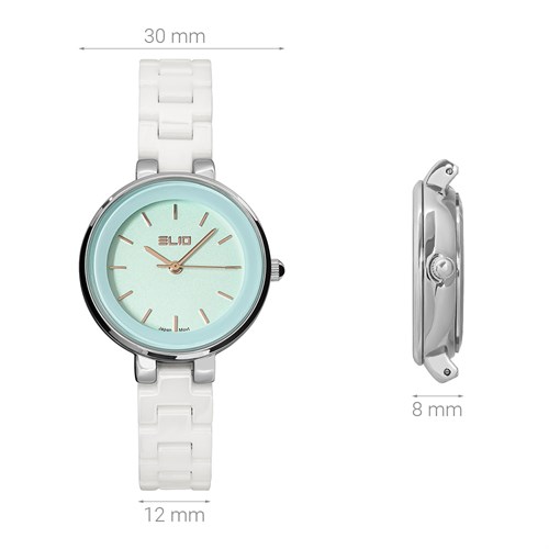 Đồng hồ Elio Nàng Thơ 30 mm Nữ ES143-03 Màu Trắng