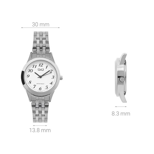 Đồng hồ Q&Q 30 mm Nữ C01A-001PY Màu Bạc