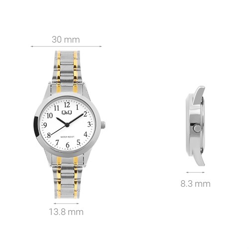 Đồng hồ Q&Q 30 mm Nữ C01A-005PY Màu Bạc