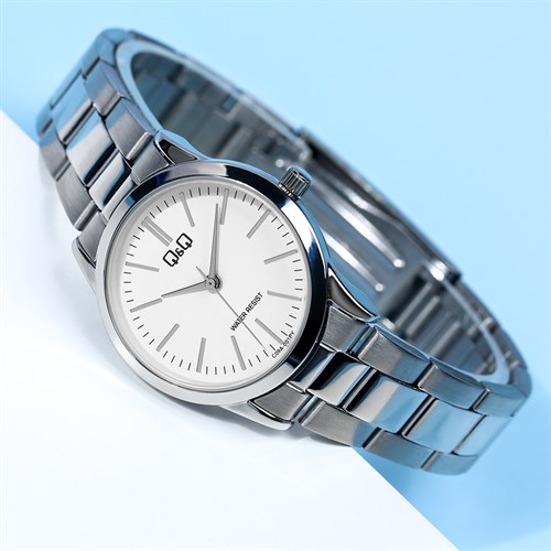 Đồng hồ Q&Q 30 mm Nữ C09A-001PY Màu Bạc