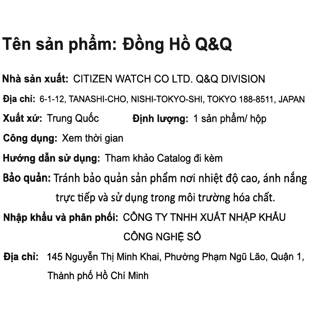 Đồng hồ Q&Q 30 mm Nữ C09A-001PY - 7