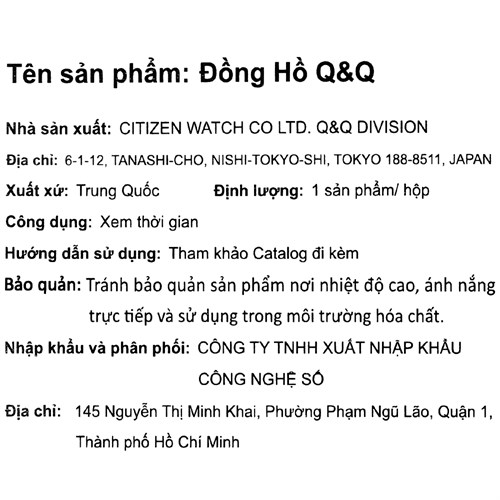Đồng hồ Q&Q 30 mm Nữ C09A-002PY Màu Bạc