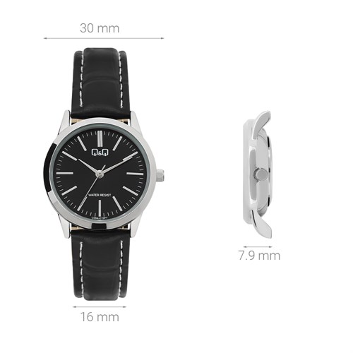 Đồng hồ Q&Q 30 mm Nữ C09A-015PY Màu Đen