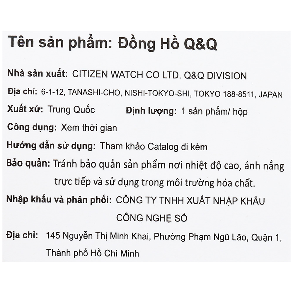 Đồng hồ Q&Q 30 mm Nữ C09A-018PY - 7
