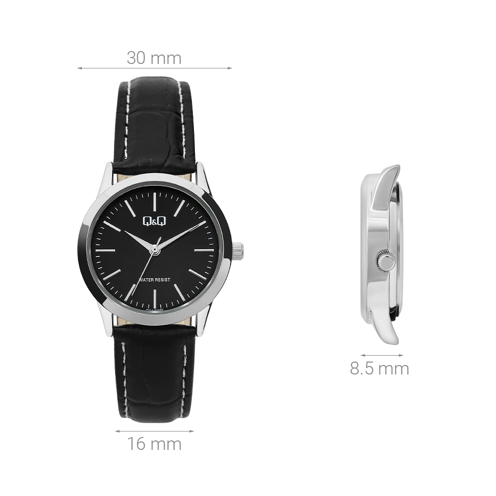 Đồng hồ Q&Q 30 mm Nữ C11A-015PY Màu Đen