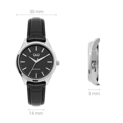 Đồng hồ Q&Q 30 mm Nữ Q57A-004PY Màu Đen