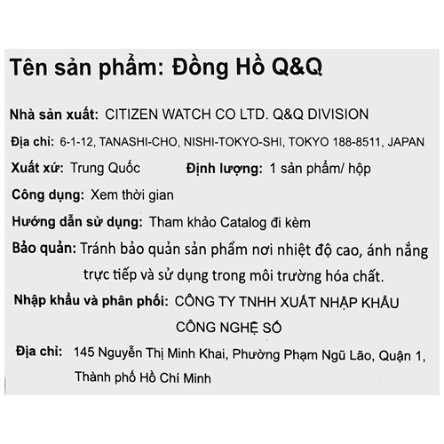 Đồng hồ Q&Q 32 mm Nữ QZ81J202Y Màu Bạc