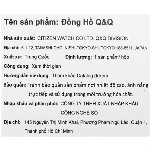 Đồng hồ Q&Q 40 mm Nam C08A-002PY Màu Bạc