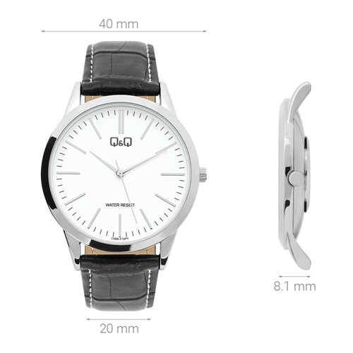 Đồng hồ Q&Q 40 mm Nam C08A-010PY Màu Đen