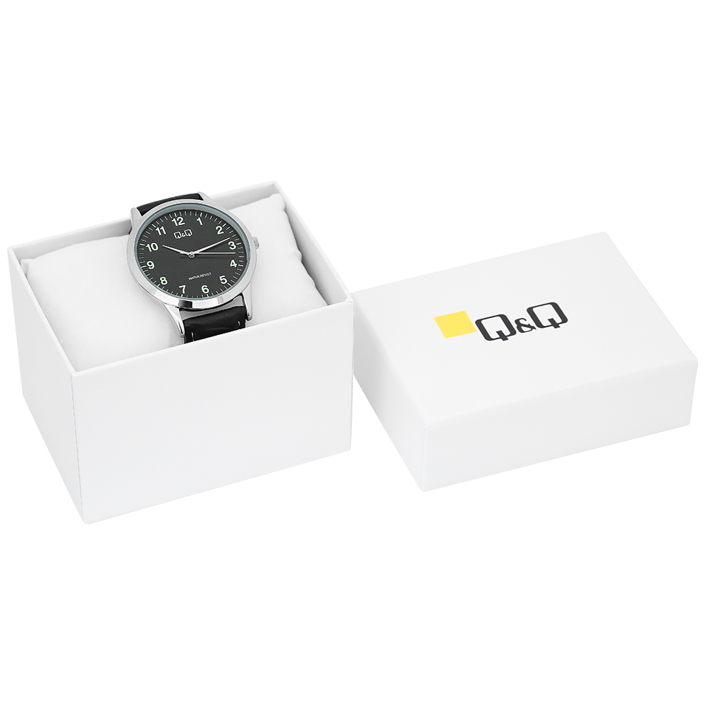 Q&Q Orologio Uomo C34A-013PY – 40mm, Cassa Multicolore, Movimento Al Quarzo, Cinturino In Acciaio Inox, 3 ATM