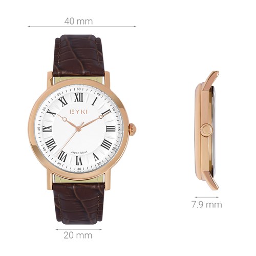 Đồng hồ EYKI 40 mm Nam EYC009-01 Màu Nâu