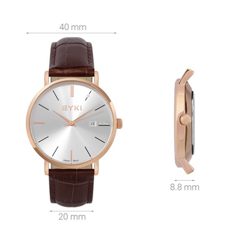 Đồng hồ EYKI 40 mm Nam EYC018-01 Màu Nâu