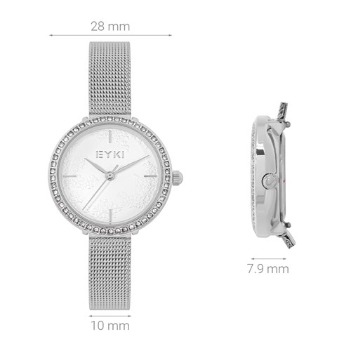 Đồng hồ EYKI 28 mm Nữ EYS001-01 Màu Bạc
