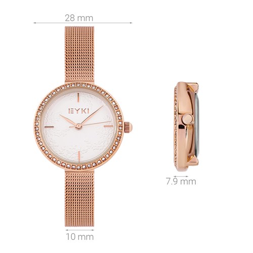 Đồng hồ EYKI 28 mm Nữ EYS001-02 Màu Vàng Hồng