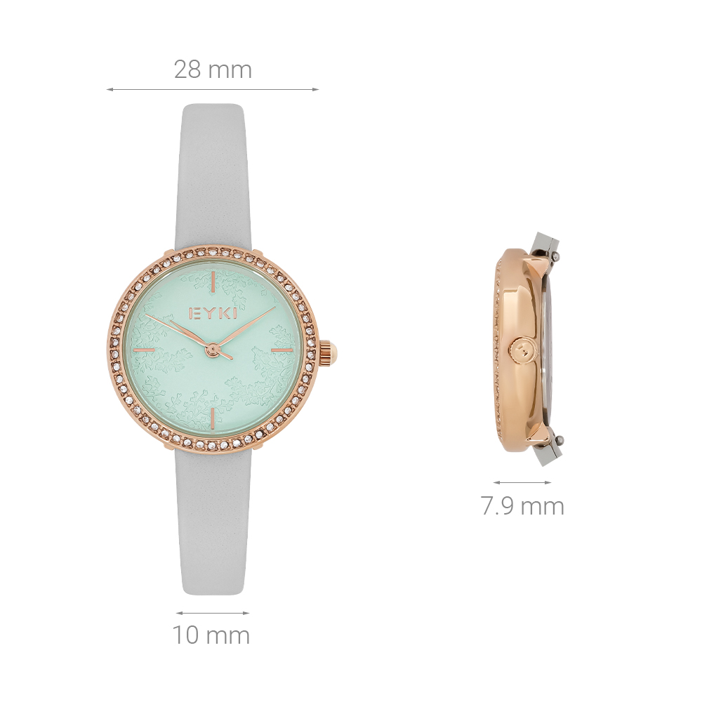 Đồng hồ EYKI 28 mm Nữ EYL002-01 Màu Xám