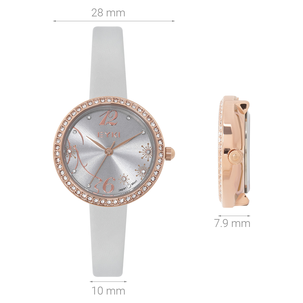 Đồng hồ EYKI 28 mm Nữ EYL003-01 Màu Xám