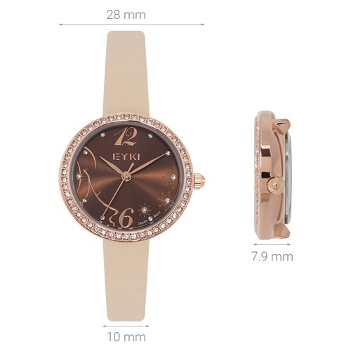 Đồng hồ EYKI 28 mm Nữ EYL003-02 Màu Nâu