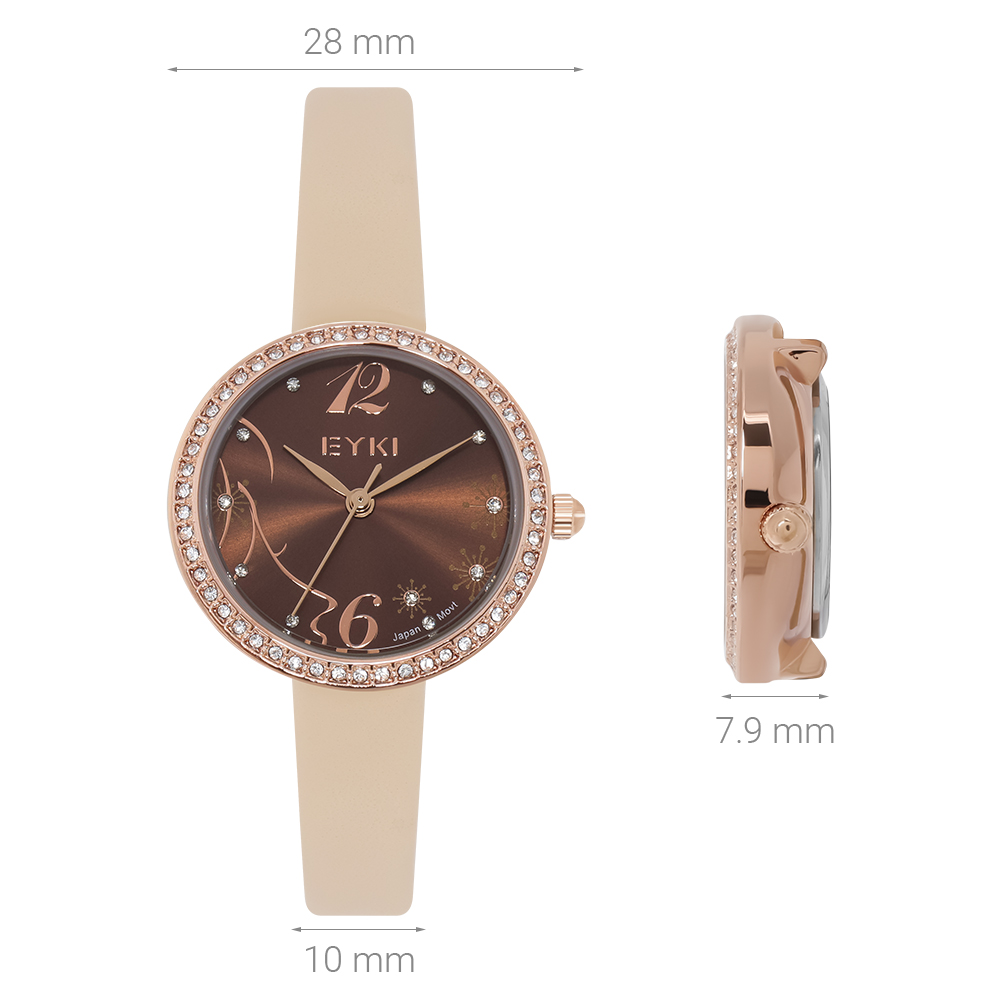 Đồng hồ EYKI 28 mm Nữ EYL003-02 Màu Nâu