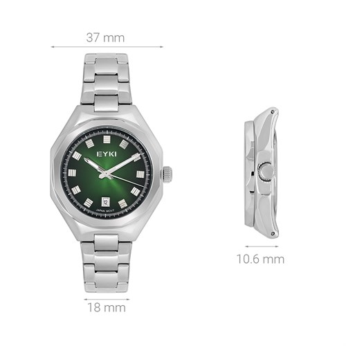 Đồng hồ EYKI 37 mm Nữ EYS004-02 Màu Bạc