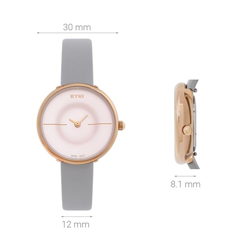 Đồng hồ EYKI 30 mm Nữ EYL005-01 Màu Xám